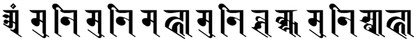 Shakyamuni mantra in the Lantsa script