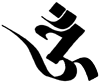 the seed syllable om in the Siddham script